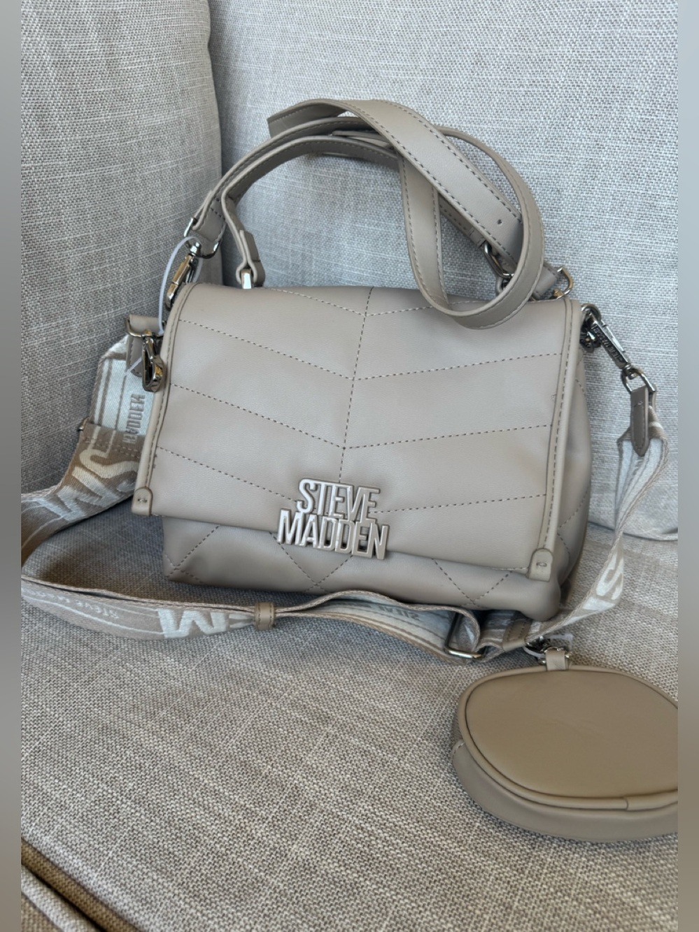 Steven Madden tan crossbody bag NWT